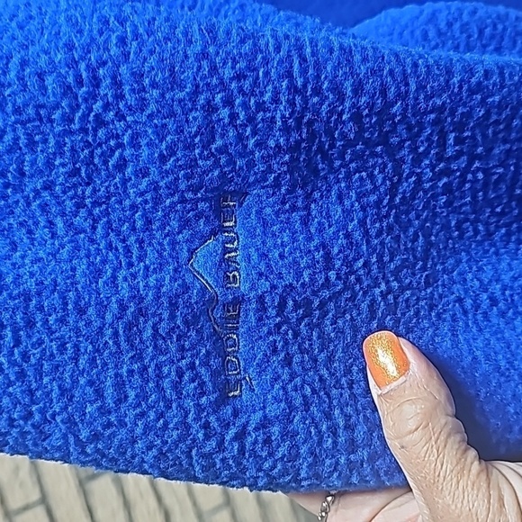 NWT Eddie Bauer Sherpa Fleece Jacket Sz XL Royal and Gray - Picture 11 of 13